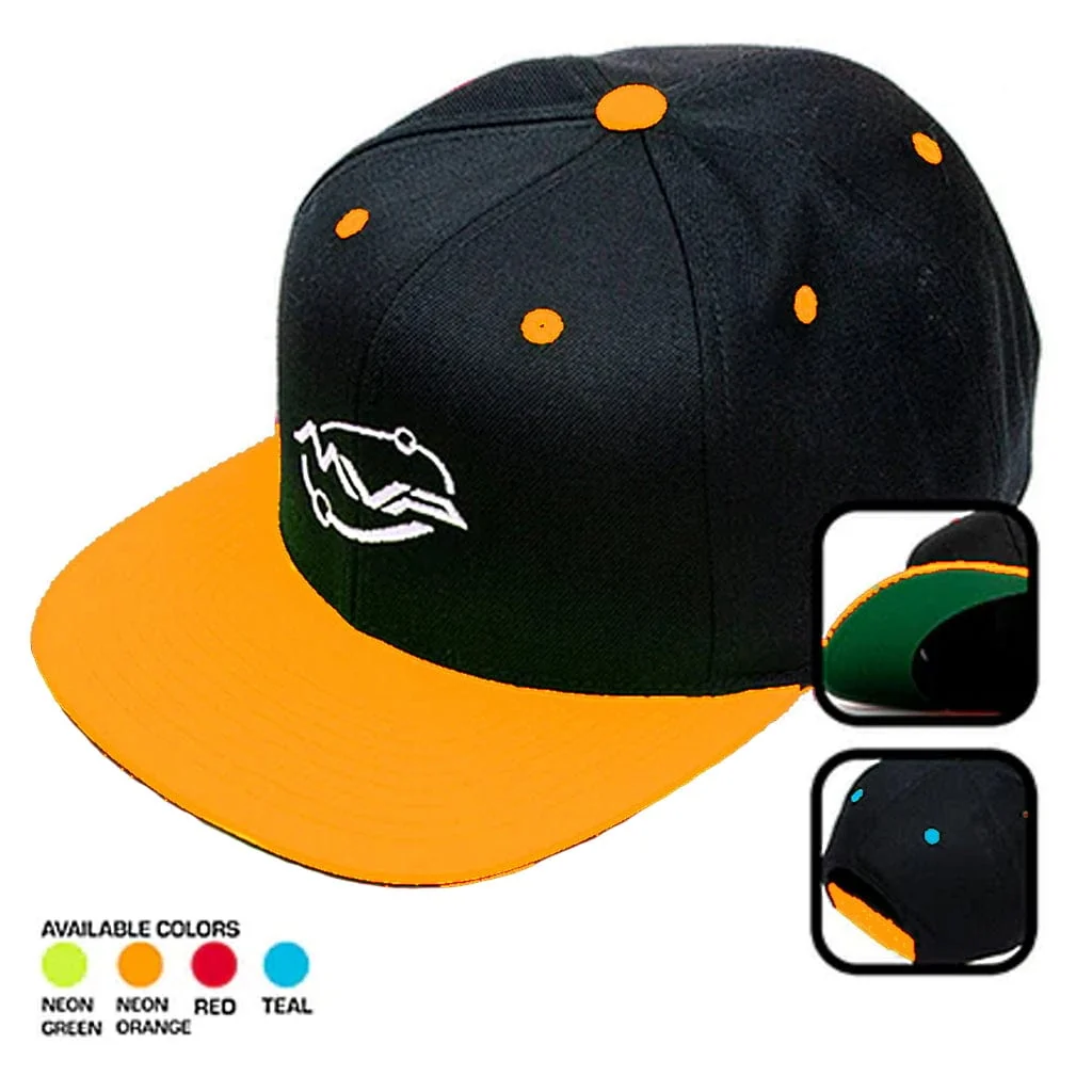 MVP Orbital Logo Snapback Two-Tone Flat Bill Hat - Image 3