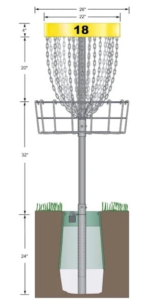 Permanent Disc Golf Basket (Innova DISCatcher Pro 28) - Image 3