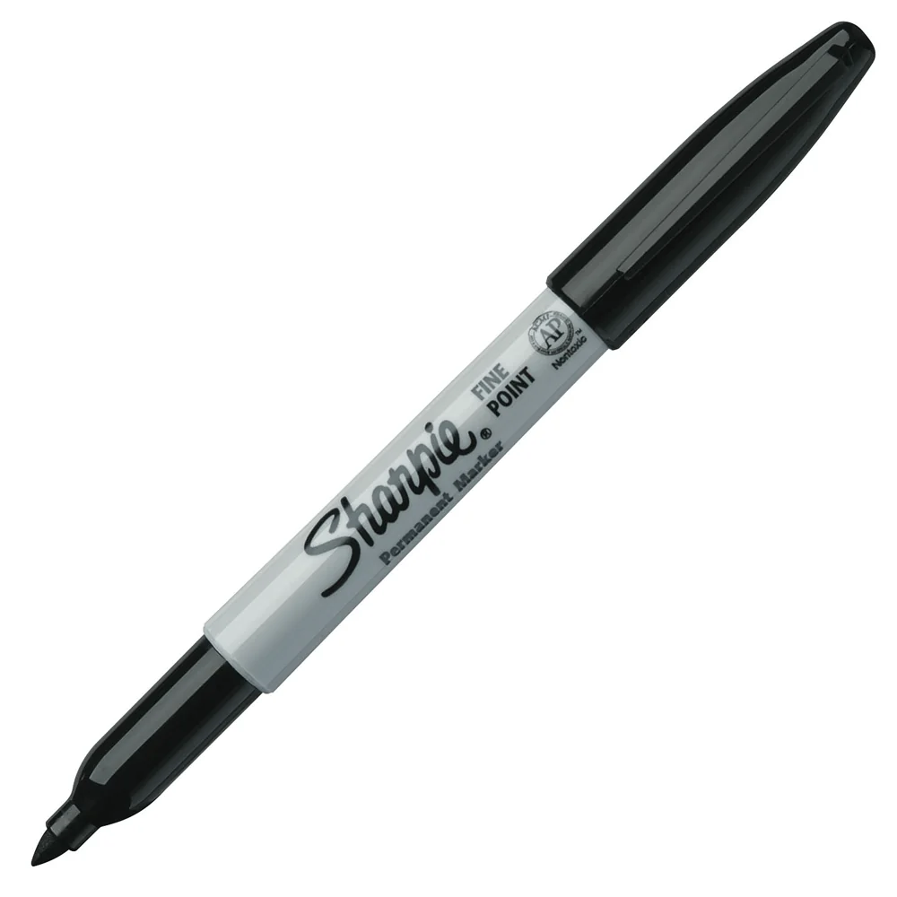 Sharpie Permanent Marker - Black Fine Tip